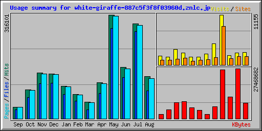 Usage summary for white-giraffe-887c5f3f8f03960d.znlc.jp
